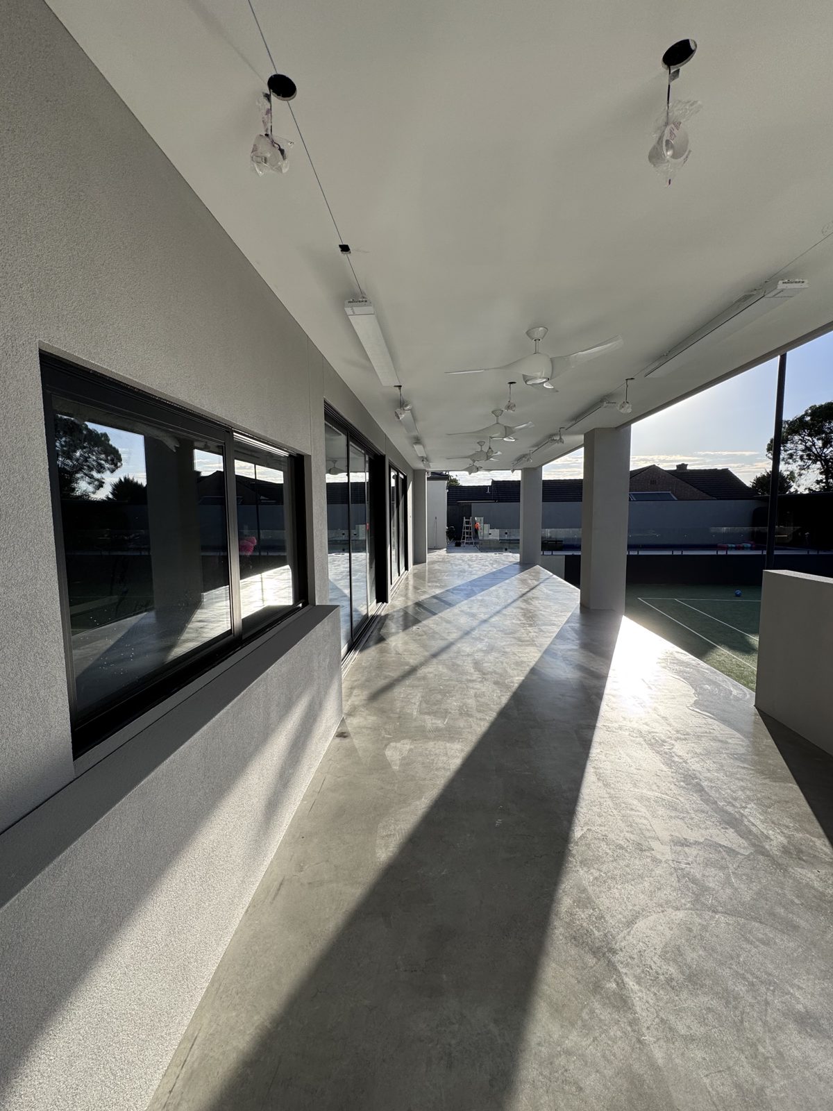 Polished concrete alfresco, Melbourne